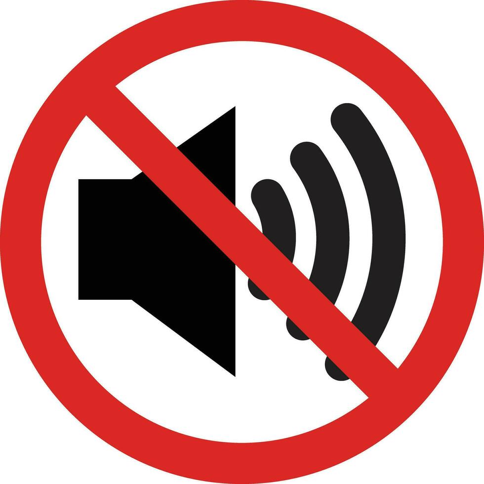 No sound icon vector . Mute your phone, sound off, sign of prohibition