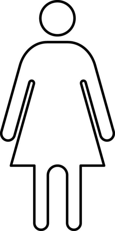 Woman icon symbol . Female sign vector isolated on white background