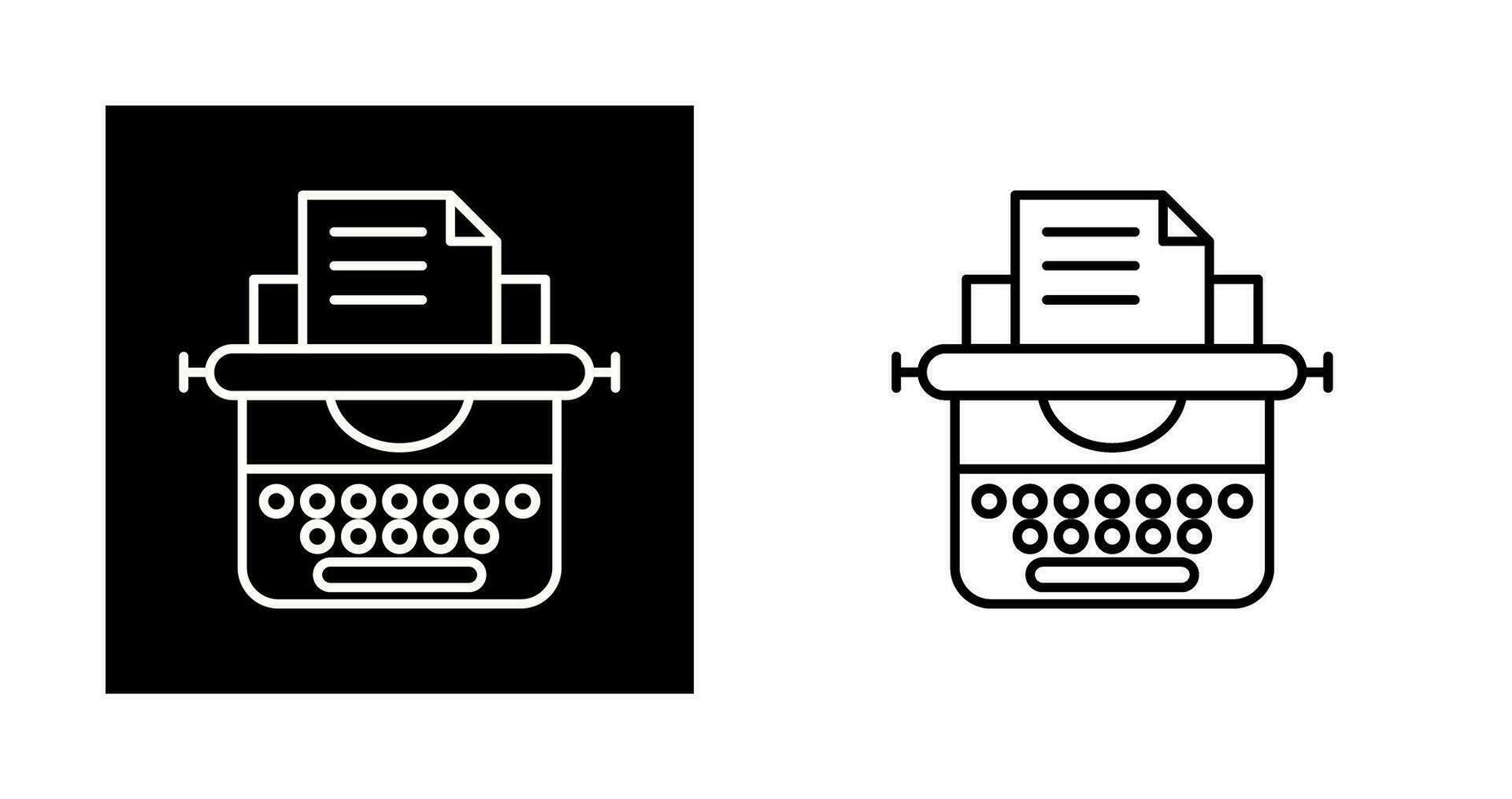 Typewriter Vector Icon