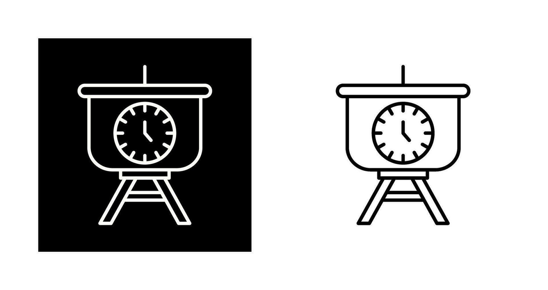 Time Manage Presentation Vector Icon