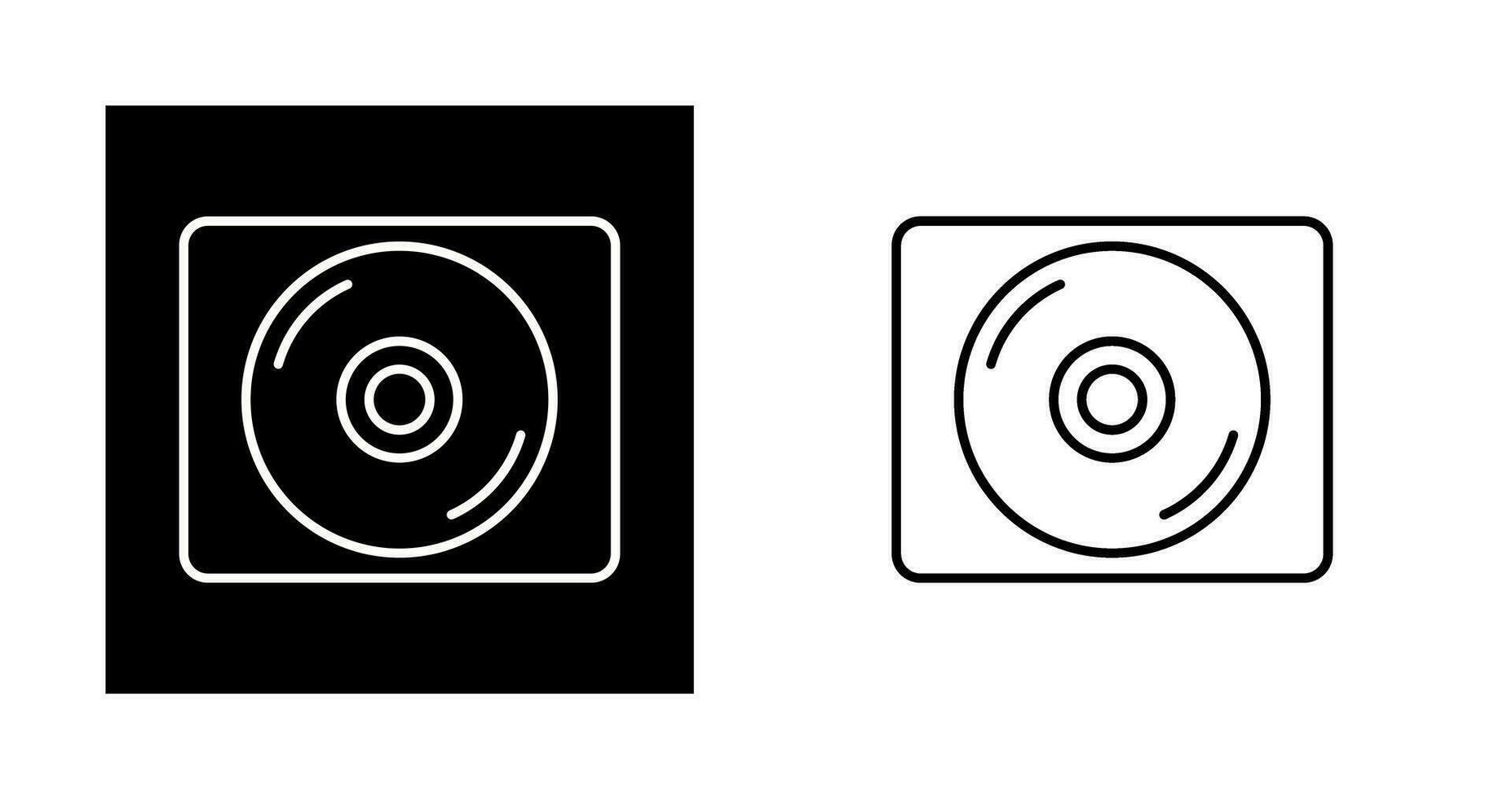 icono de vector de disco compacto