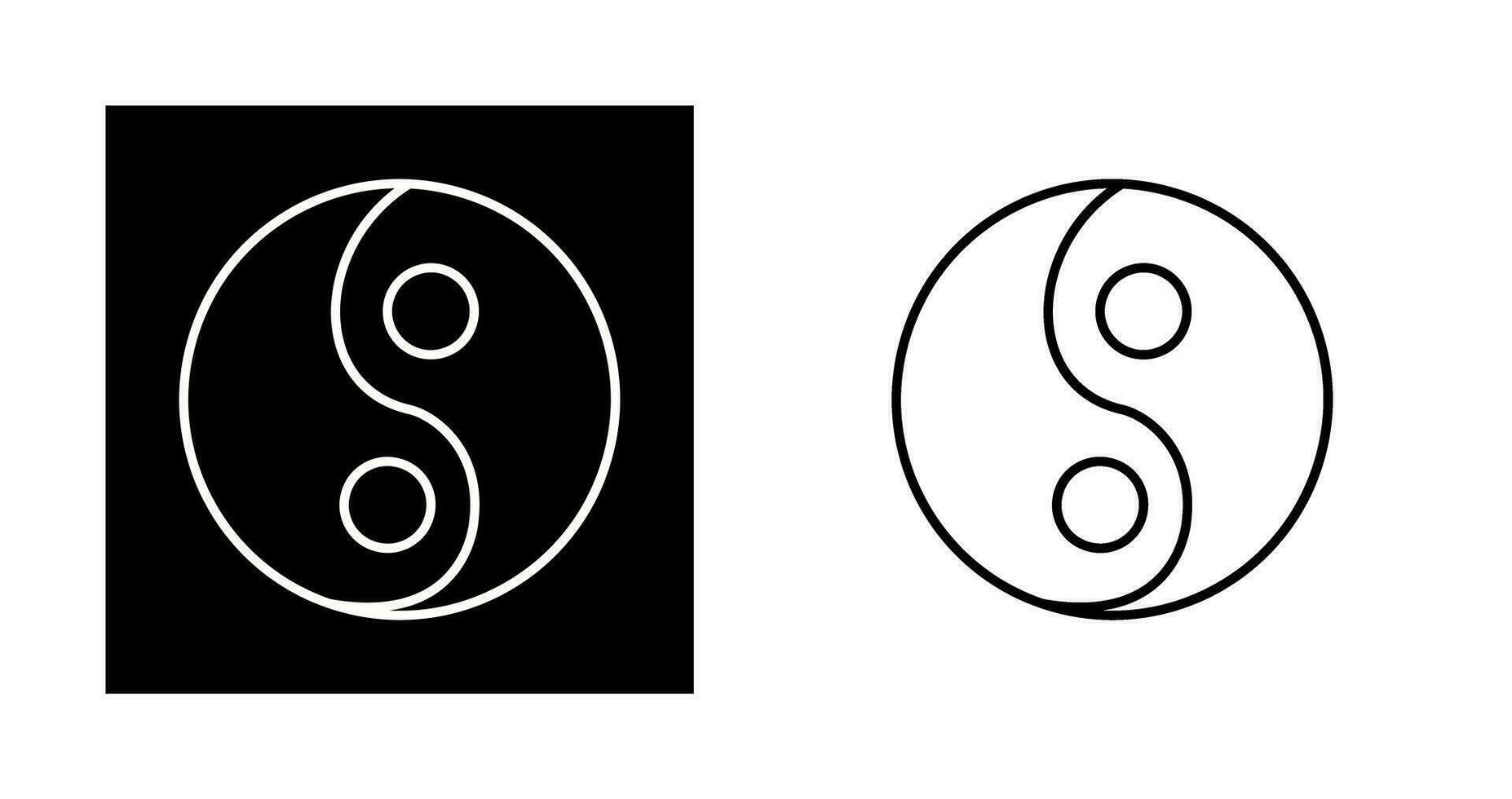 icono de vector de yin yang