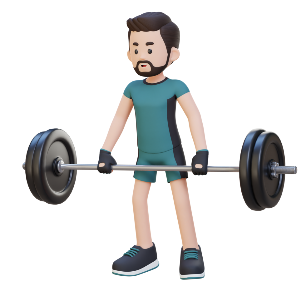 3D Sportsman Character Building Strength and Power with Deadlift Workout png