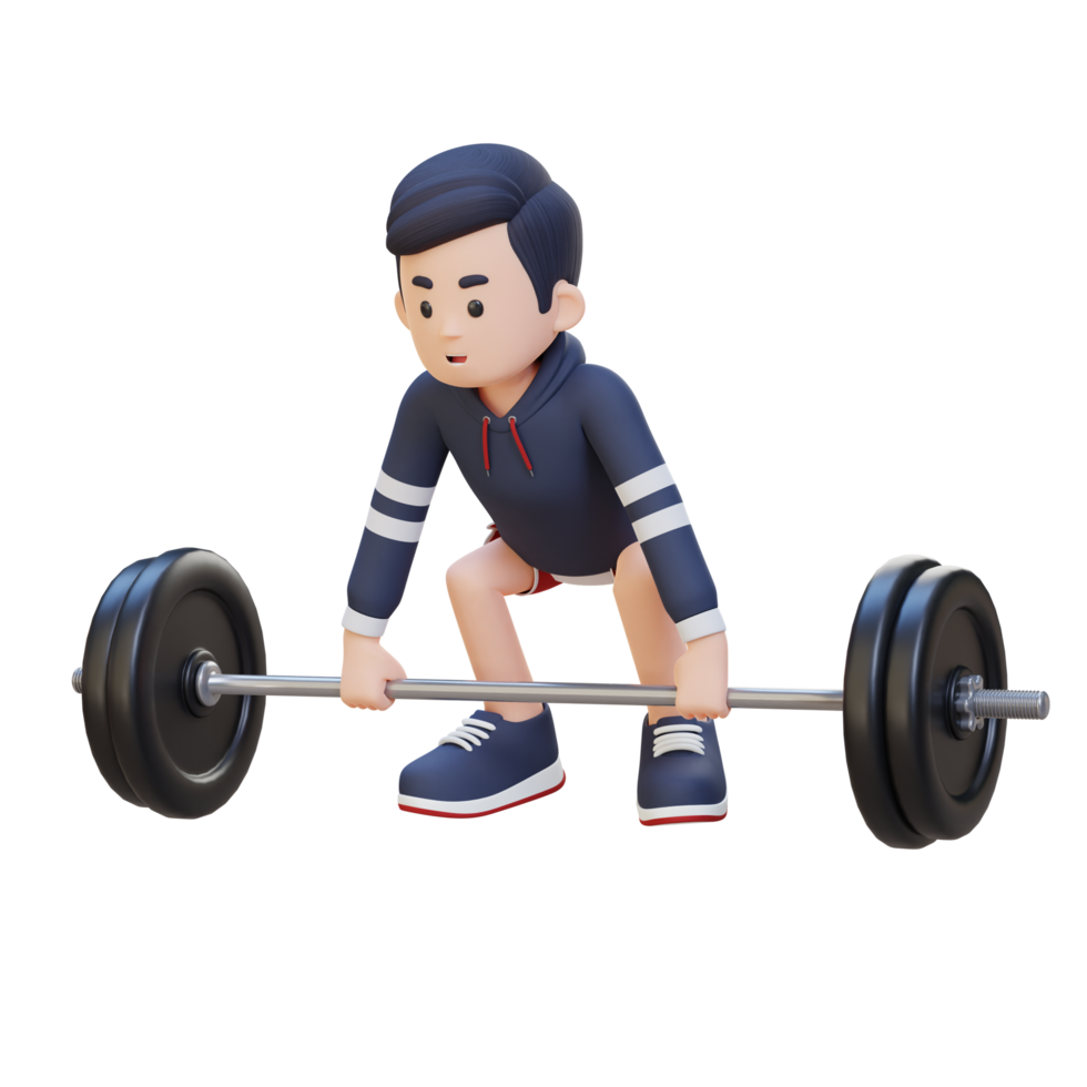 3D Sportsman Character Building Strength and Power with Deadlift Workout png