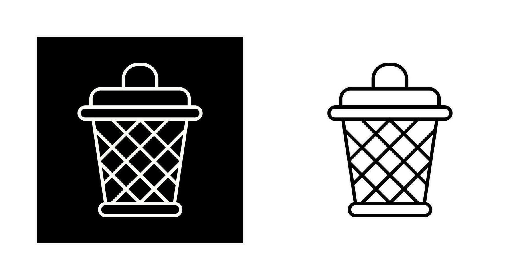 icono de vector de cubo de basura