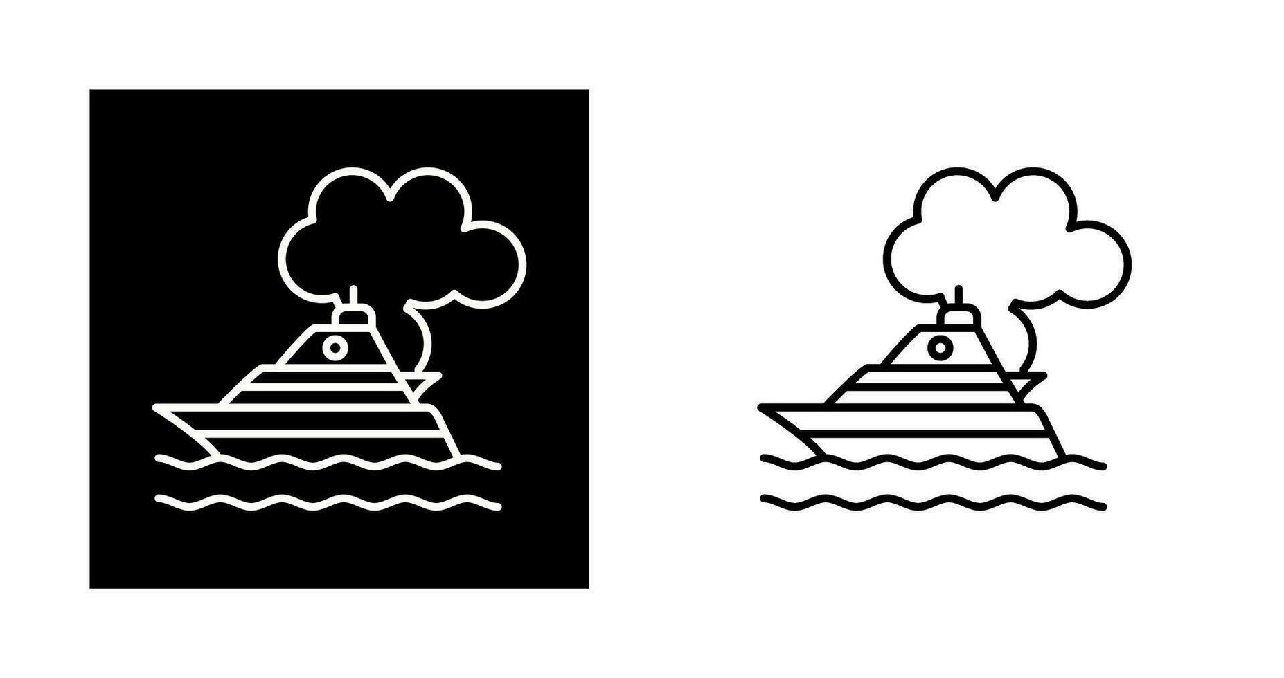 Ship Pollution Vector Icon