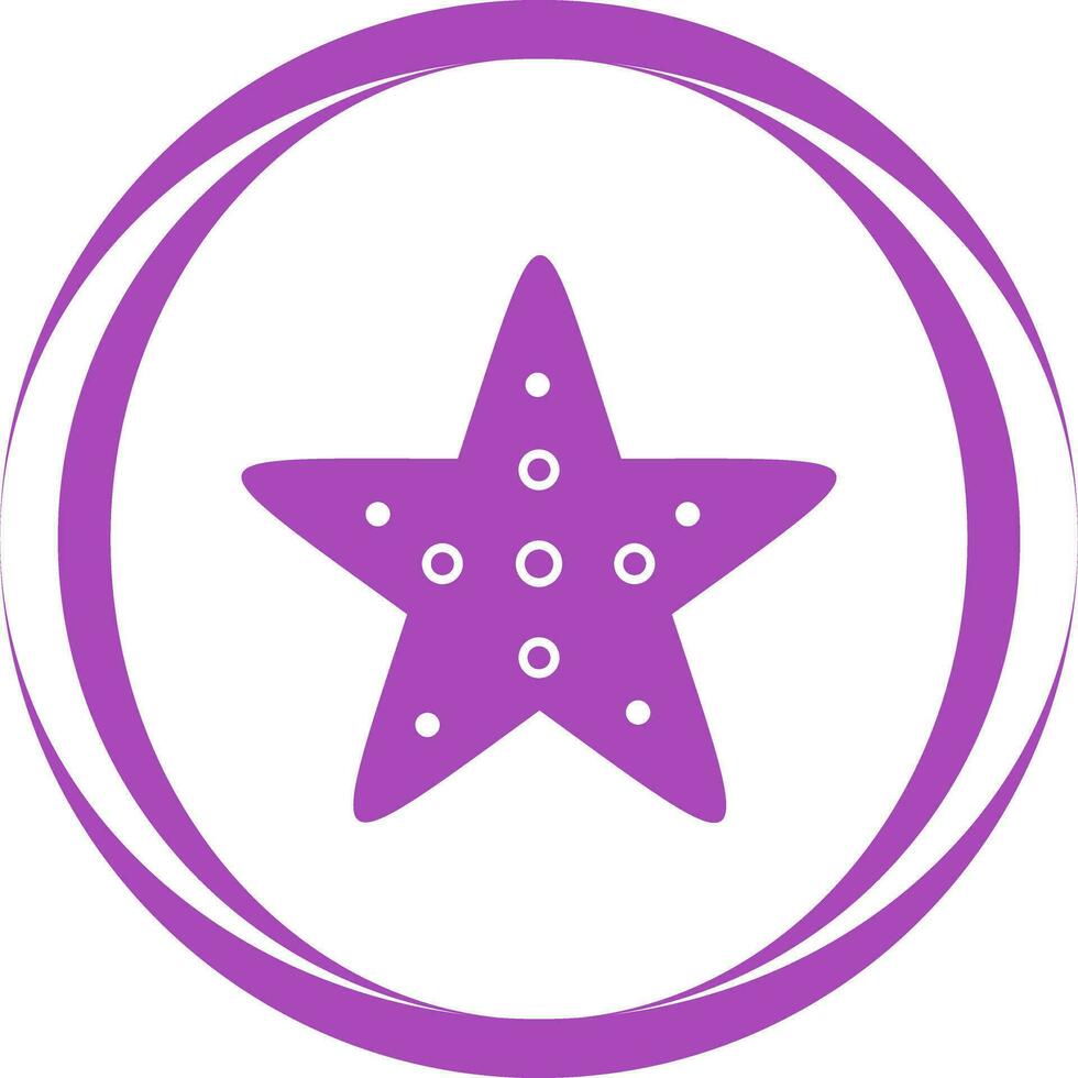 icono de vector de estrella de mar