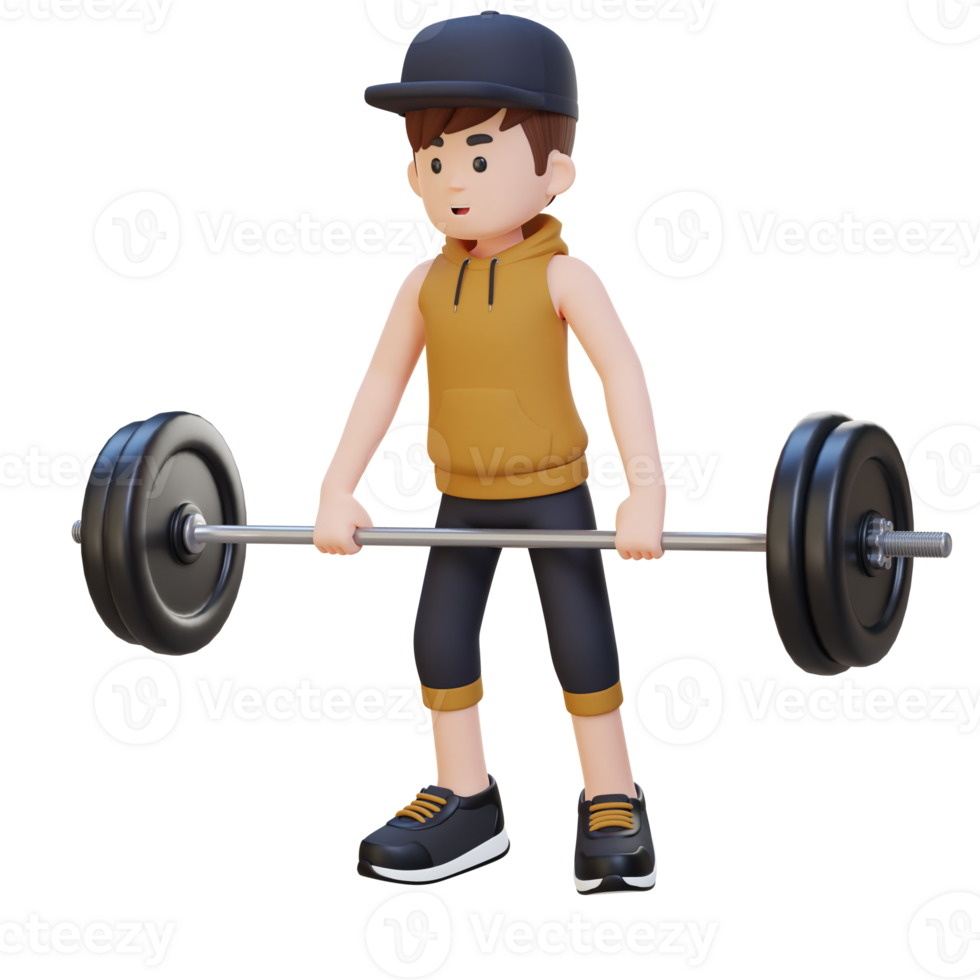 3D Sportsman Character Building Strength and Power with Deadlift Workout png