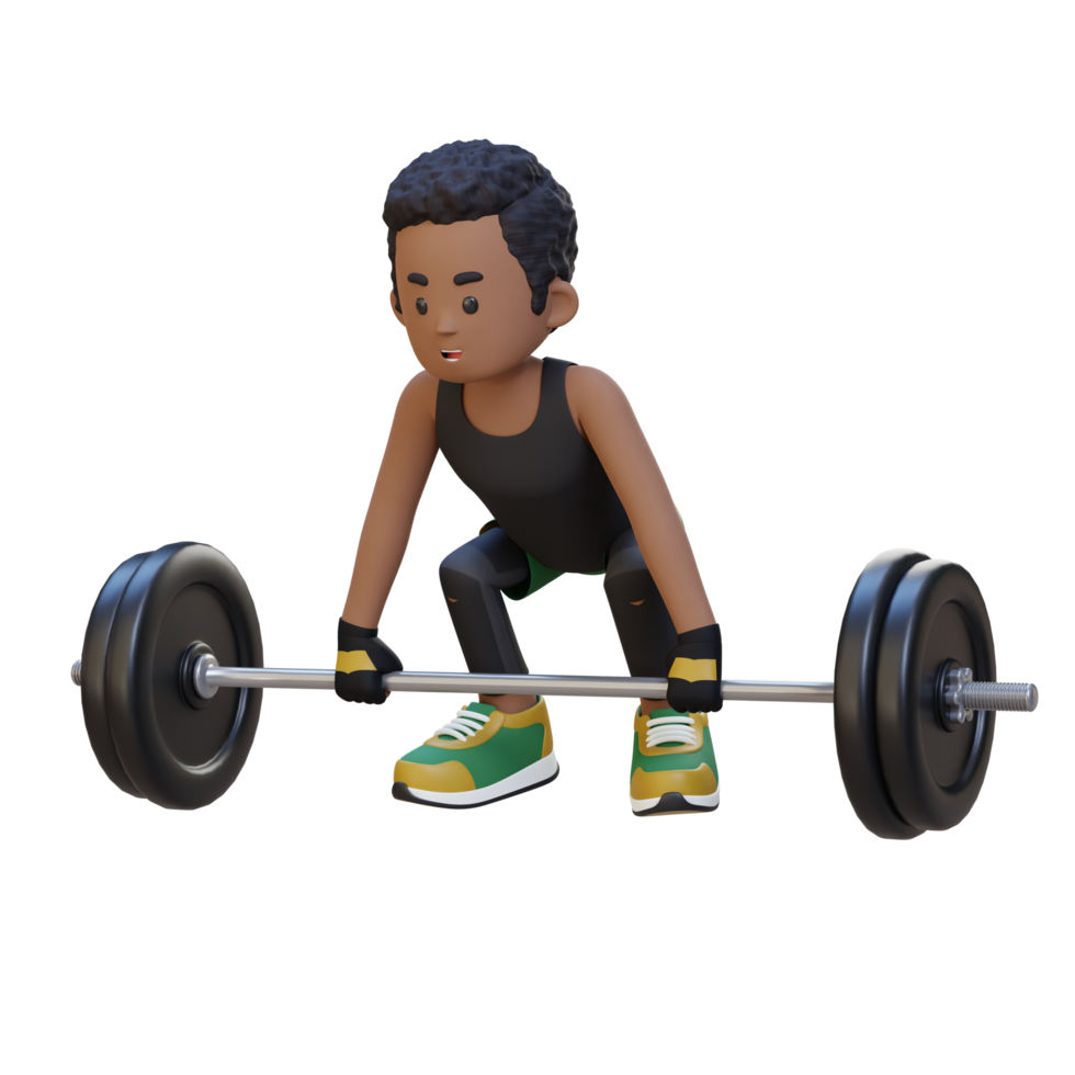 3D Sportsman Character Building Strength and Power with Deadlift Workout png