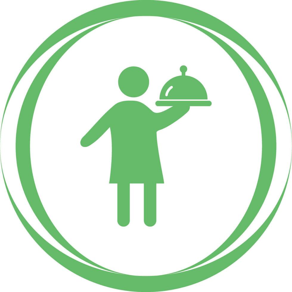 Man Serving Food Vector Icon