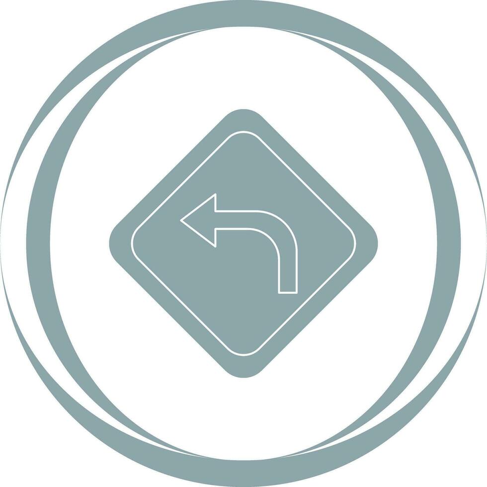Left Turn Vector Icon