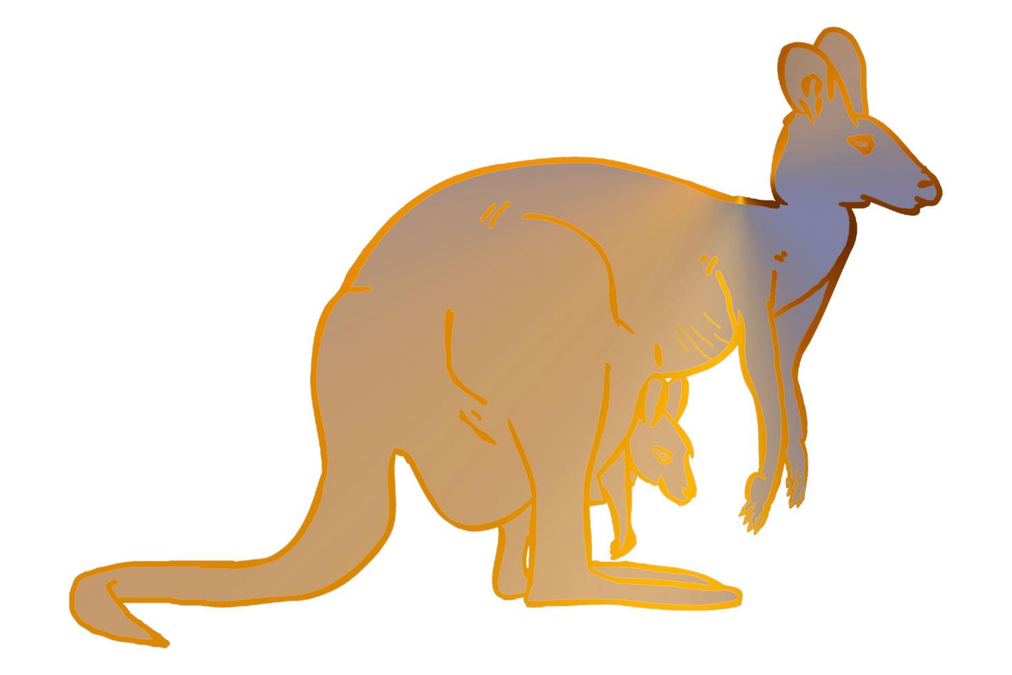 sticker icon logo of kangaroo png