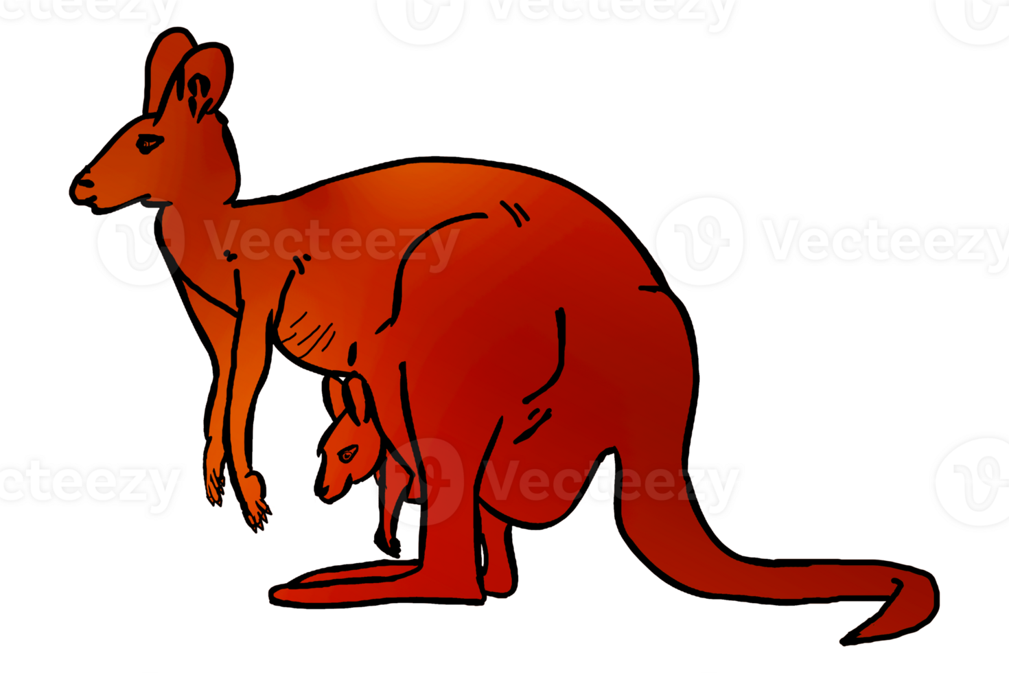 sticker icon logo of kangaroo png