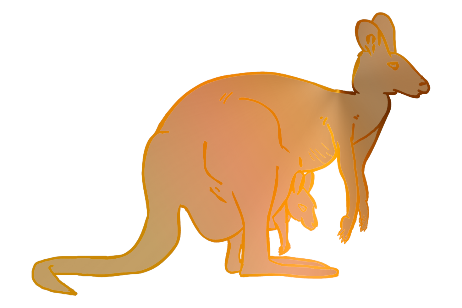 sticker icon logo of kangaroo png