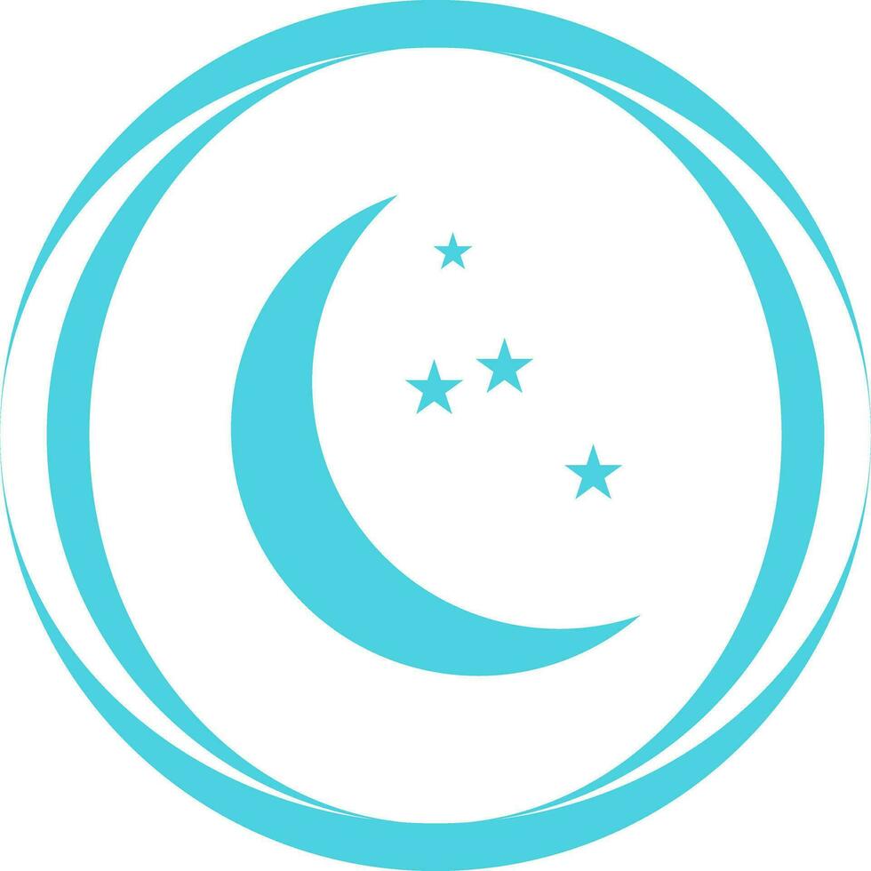 Moon and Stars Vector Icon