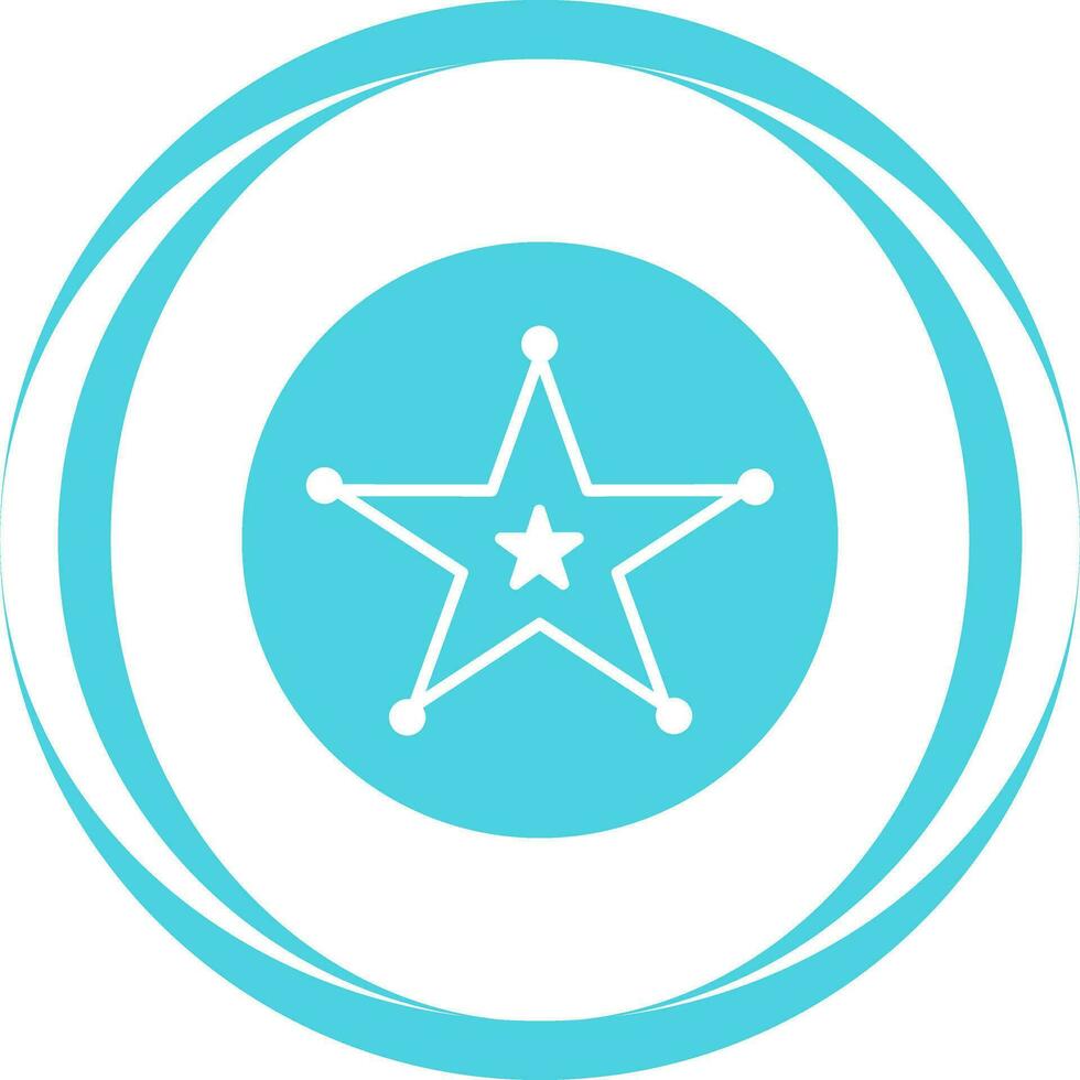 Sheriff Badge Vector Icon