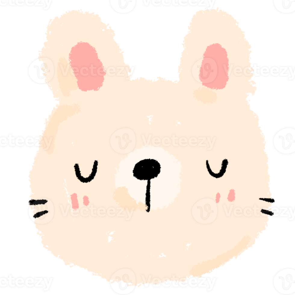 cute rabbit face png