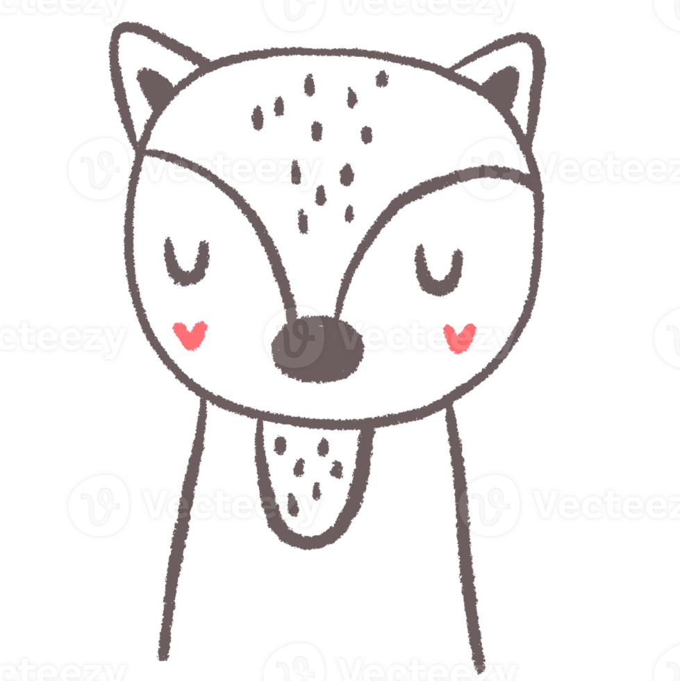 cute fox outline 26471576 PNG