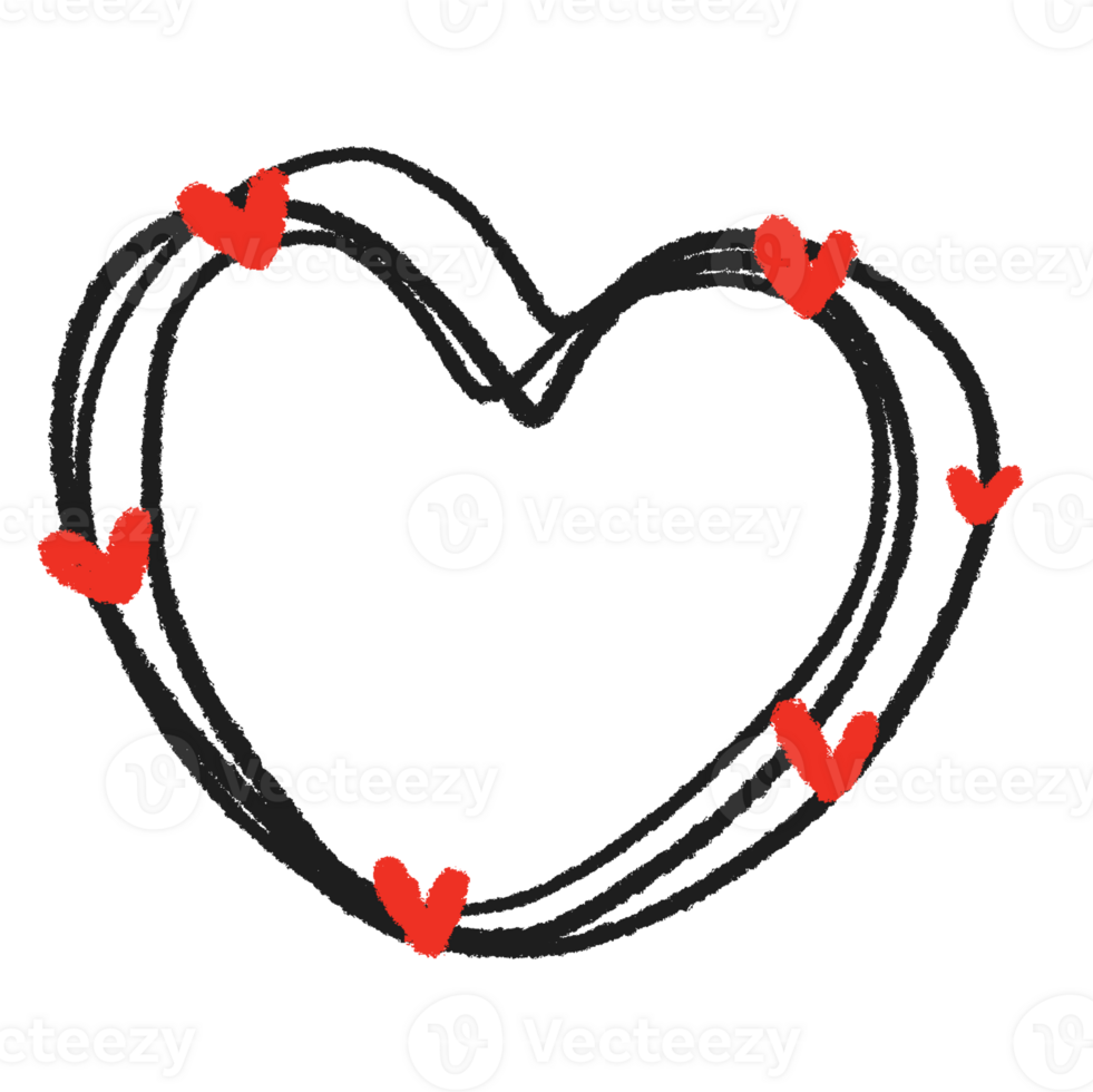 red line doddle element png