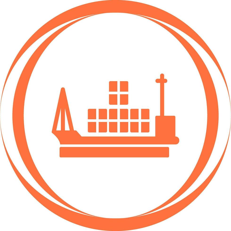Cargo Ship Vector Icon