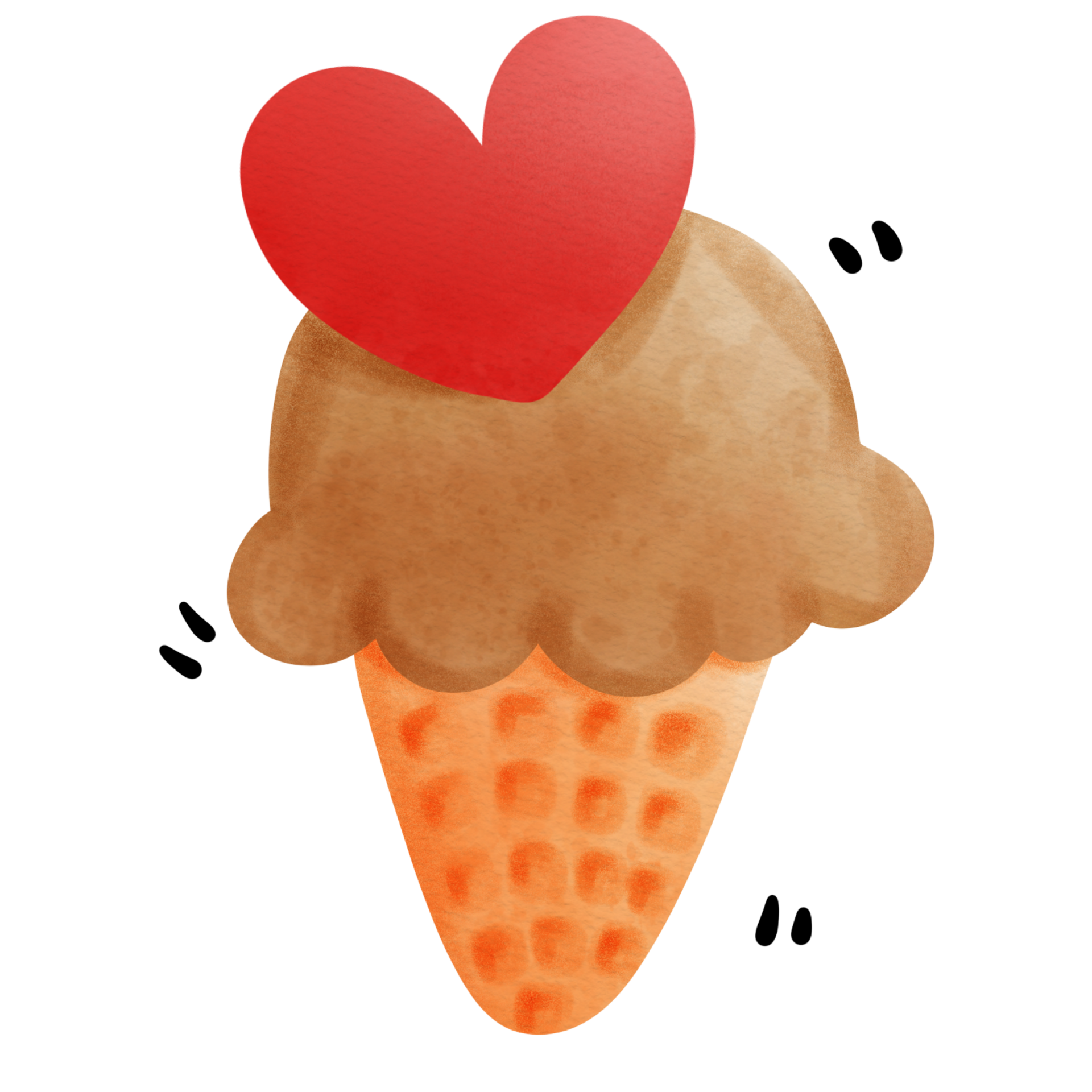 ice cream with heart 26472691 PNG
