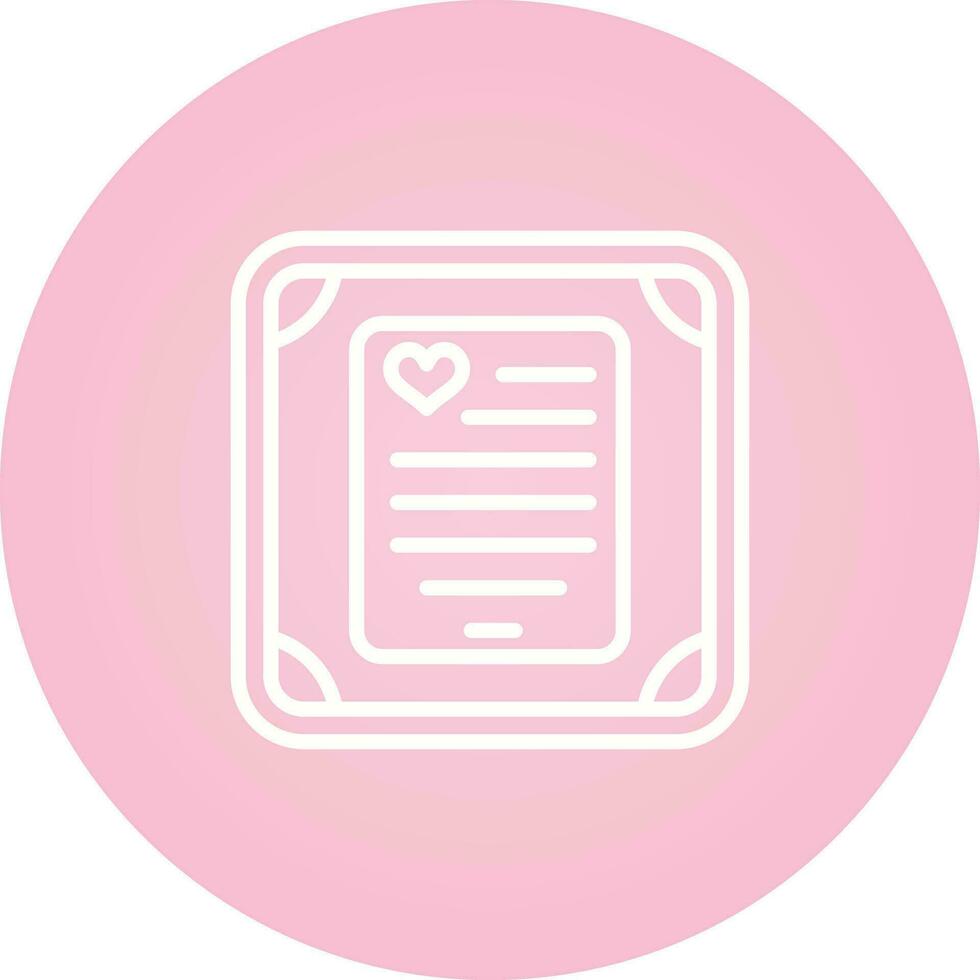 Love poem in a frame Vector Icon