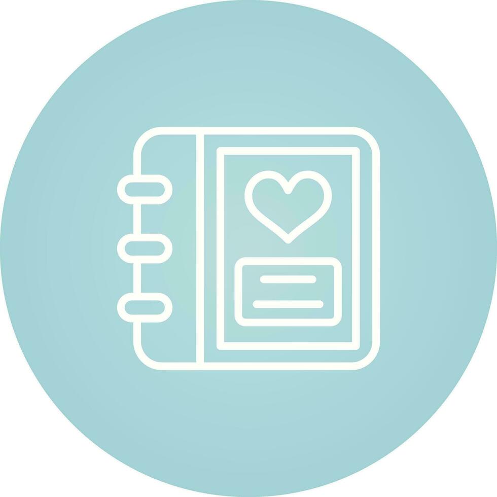 Romantic photo album Vector Icon