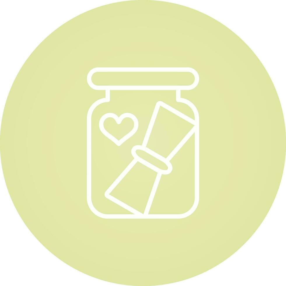 Love letter in a bottle Vector Icon
