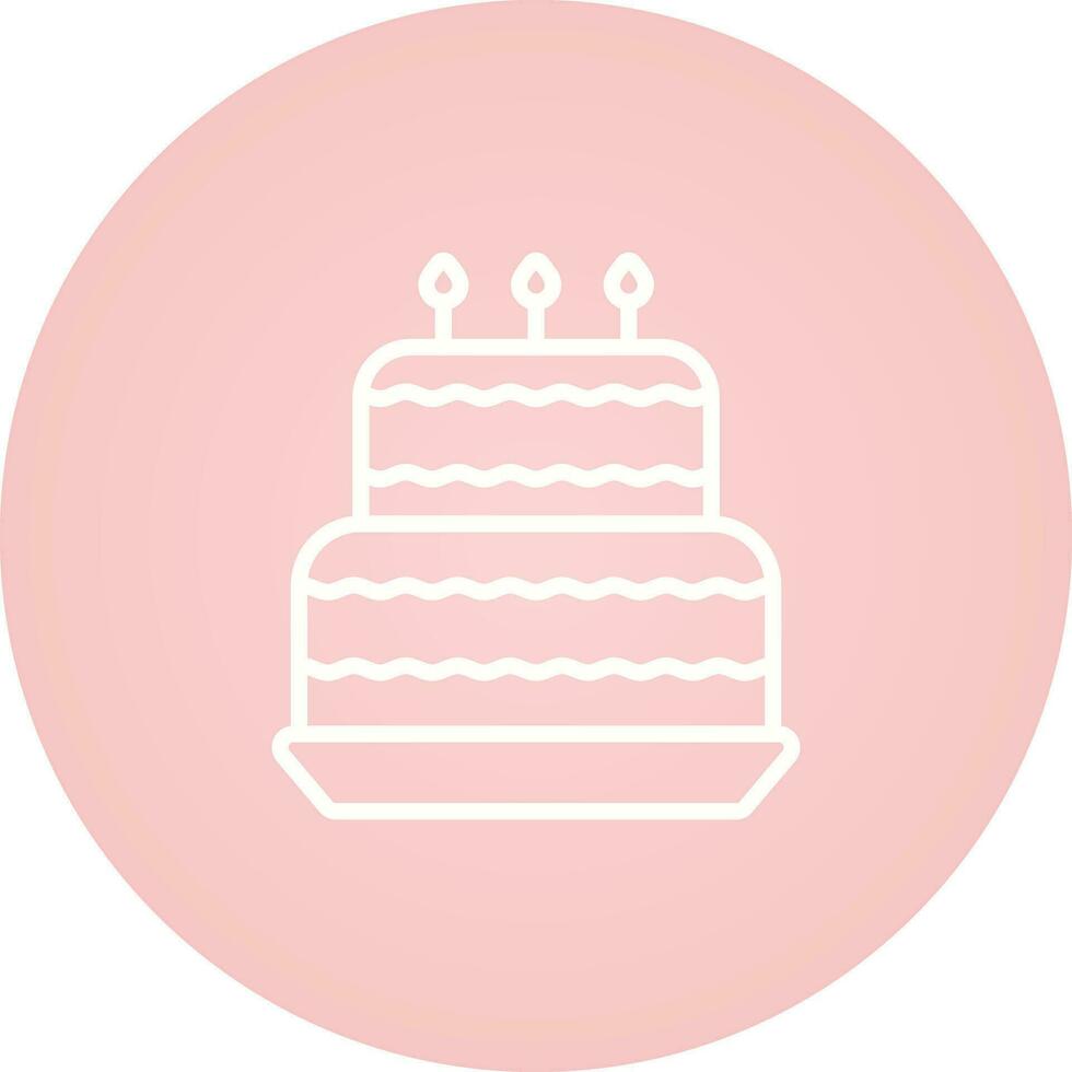 icono de vector de pastel de cumpleaños