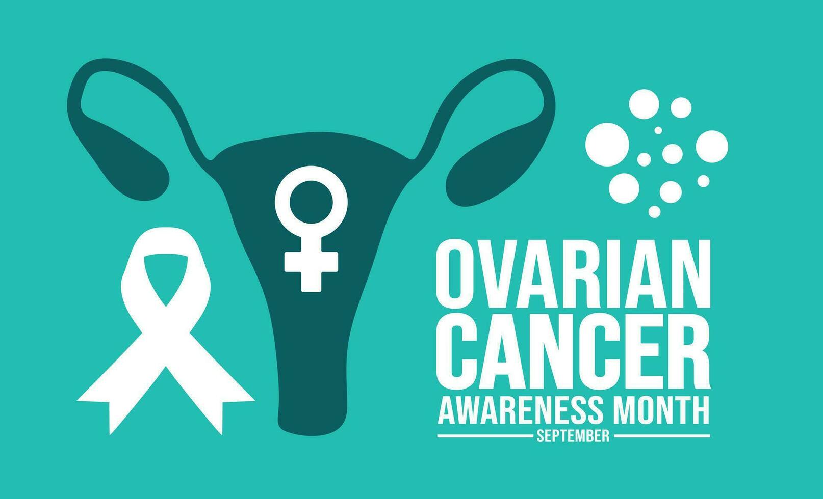 septiembre es nacional ovario cáncer conciencia mes antecedentes modelo. fiesta concepto. fondo, bandera, cartel, tarjeta, y póster diseño modelo con texto inscripción y estándar color. vector