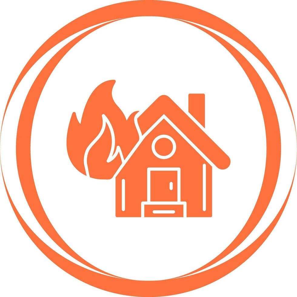 House On Fire Vector Icon