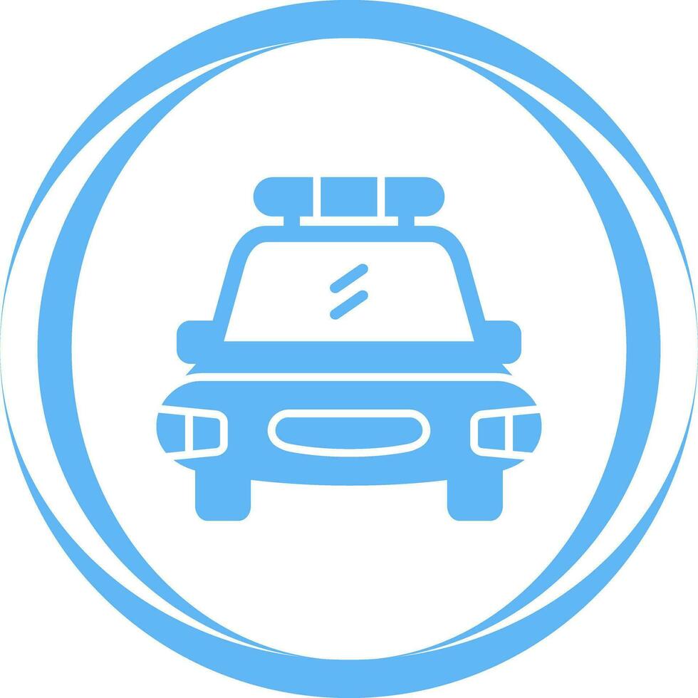 icono de vector de coche de policía