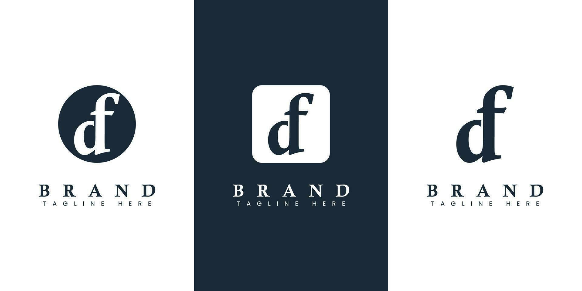 Modern and simple Lowercase FD Letter Logo, suitable for any business with FD or DF initials. vector