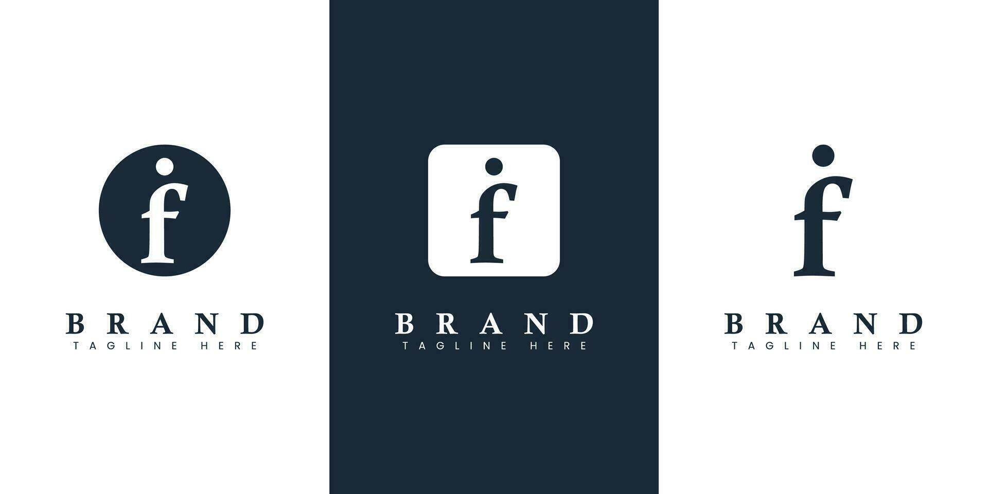 moderno y sencillo minúsculas fi letra logo, adecuado para ninguna negocio con fi o Si iniciales. vector