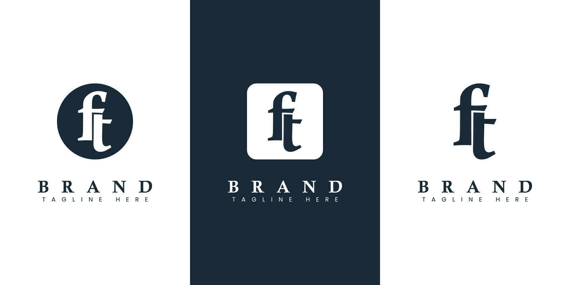 Modern and simple Lowercase FT Letter Logo, suitable for any business with FT or TF initials. vector