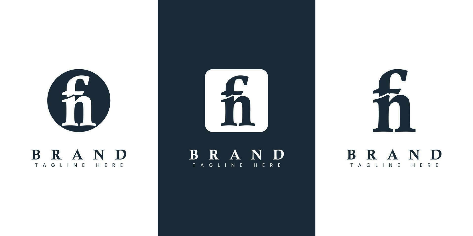 Modern and simple Lowercase FN Letter Logo, suitable for any business with FN or NF initials. vector