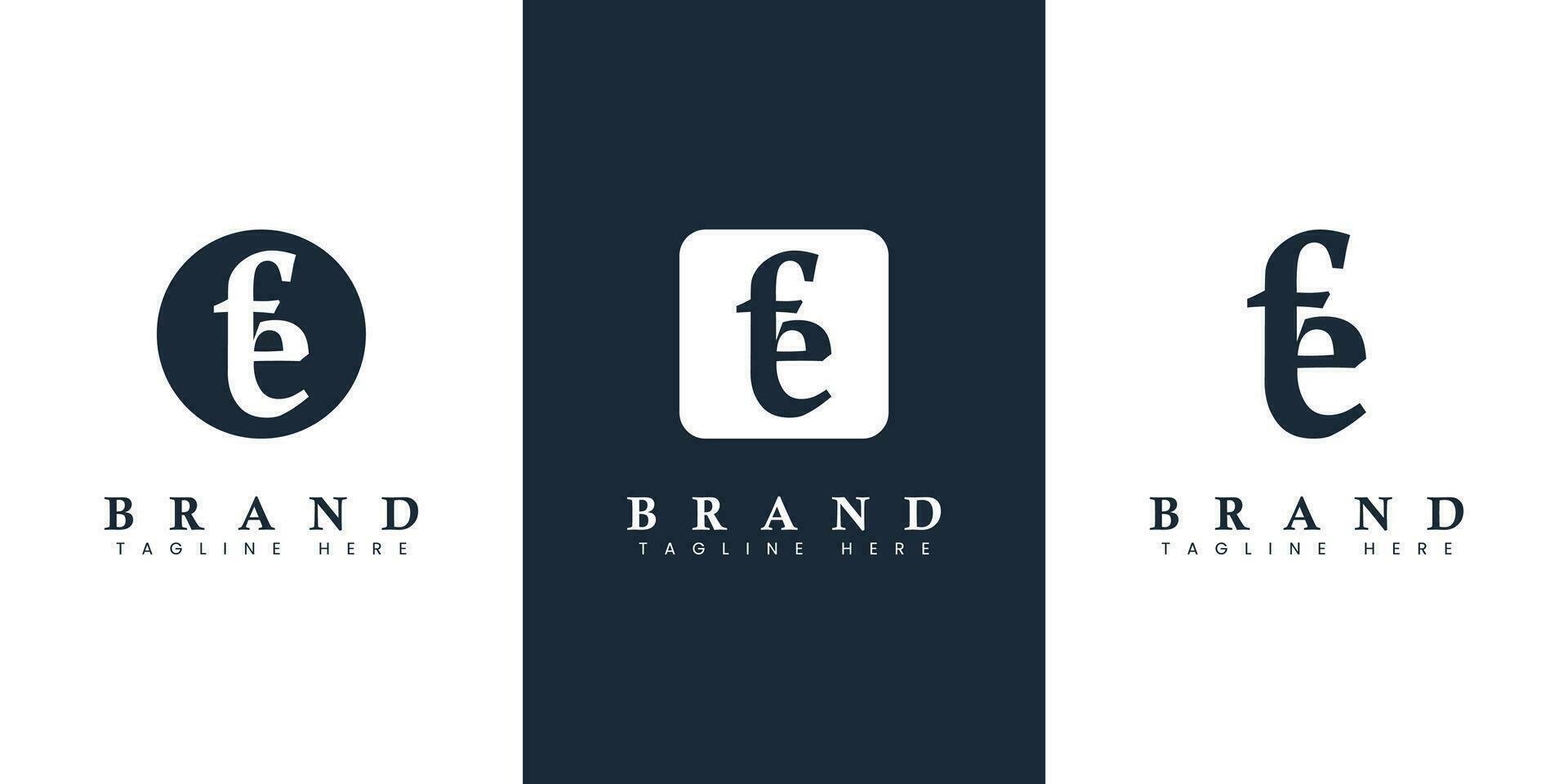 Modern and simple Lowercase FE Letter Logo, suitable for any business with FE or EF initials. vector