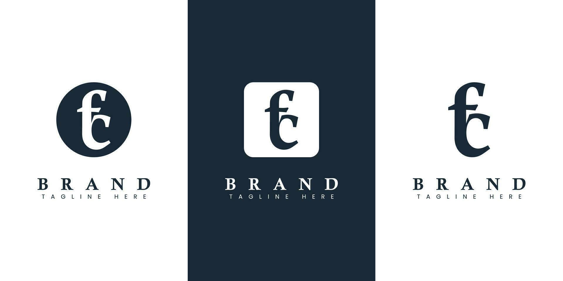 Modern and simple Lowercase FC Letter Logo, suitable for any business with FC or CF initials. vector