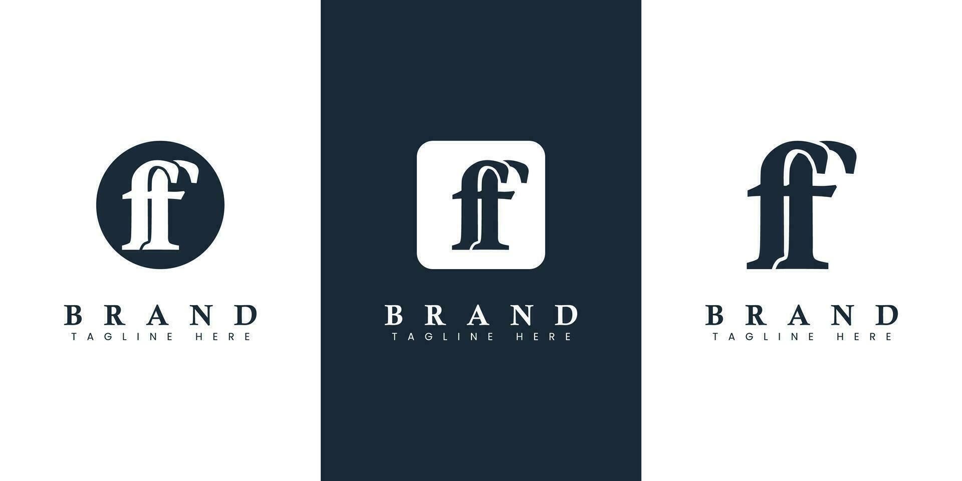 Modern and simple Lowercase FF Letter Logo, suitable for any business with FF initials. vector