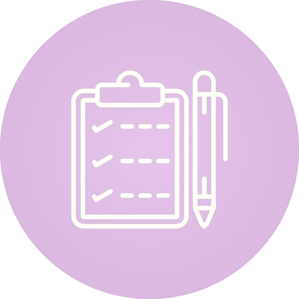 Notepad with pen Vector Icon