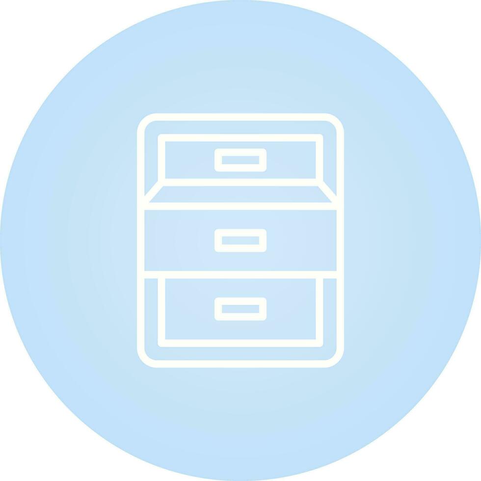 Filing cabinet with open door Vector Icon