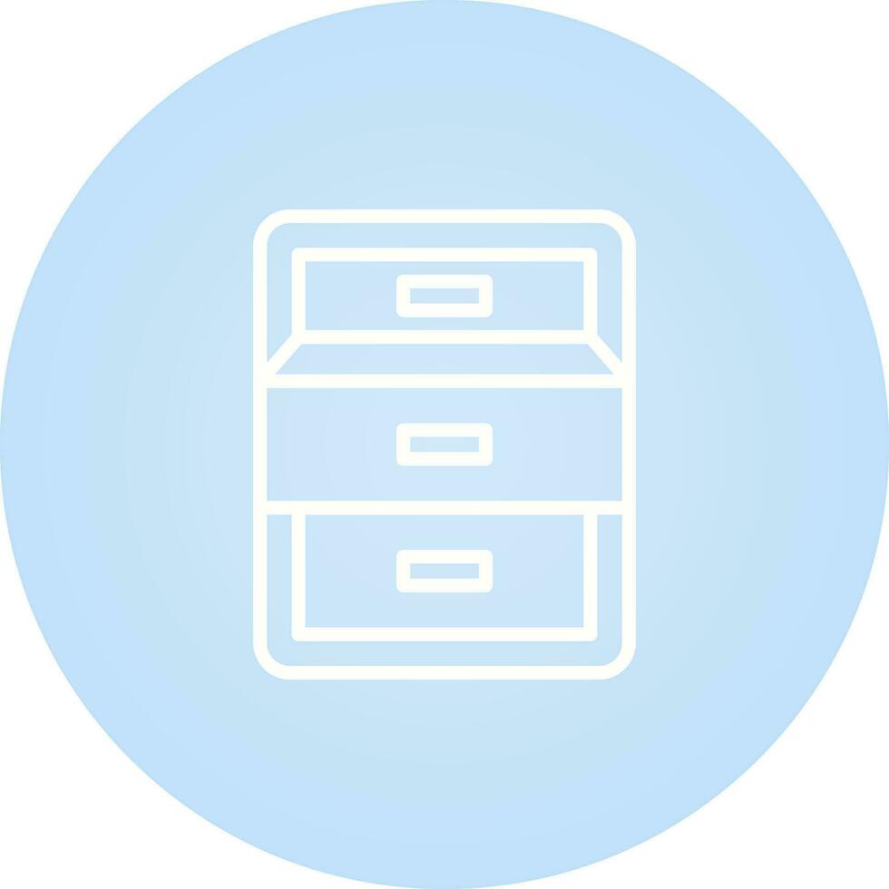 Filing cabinet with open door Vector Icon