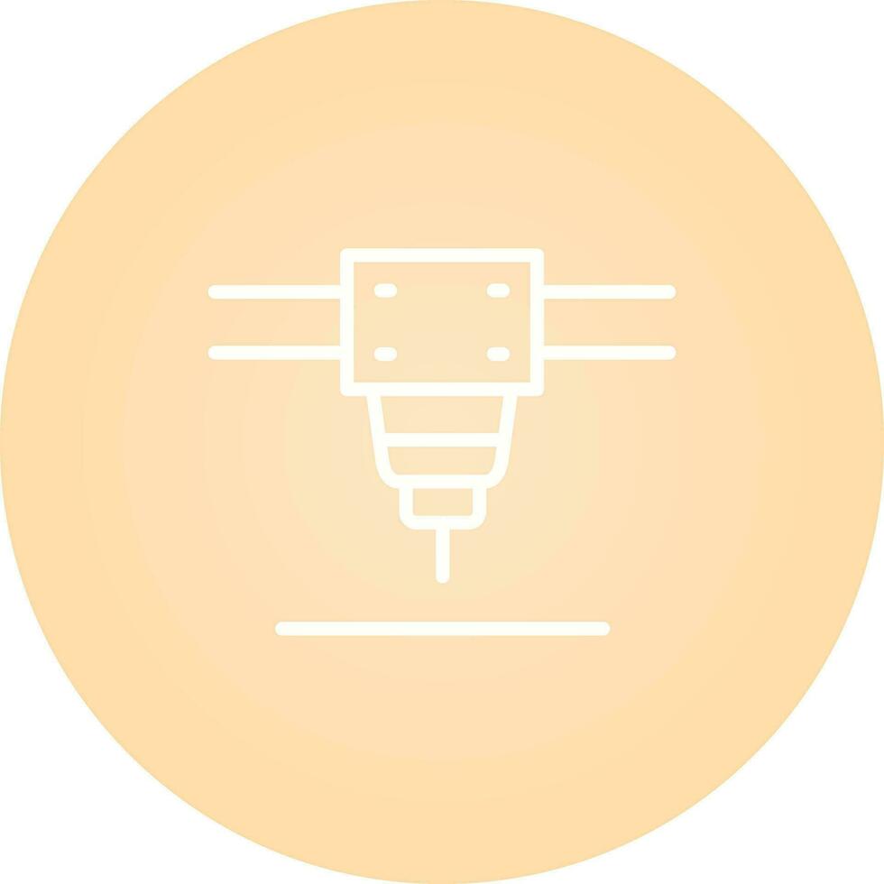 Laser Cutting Machine Vector Icon