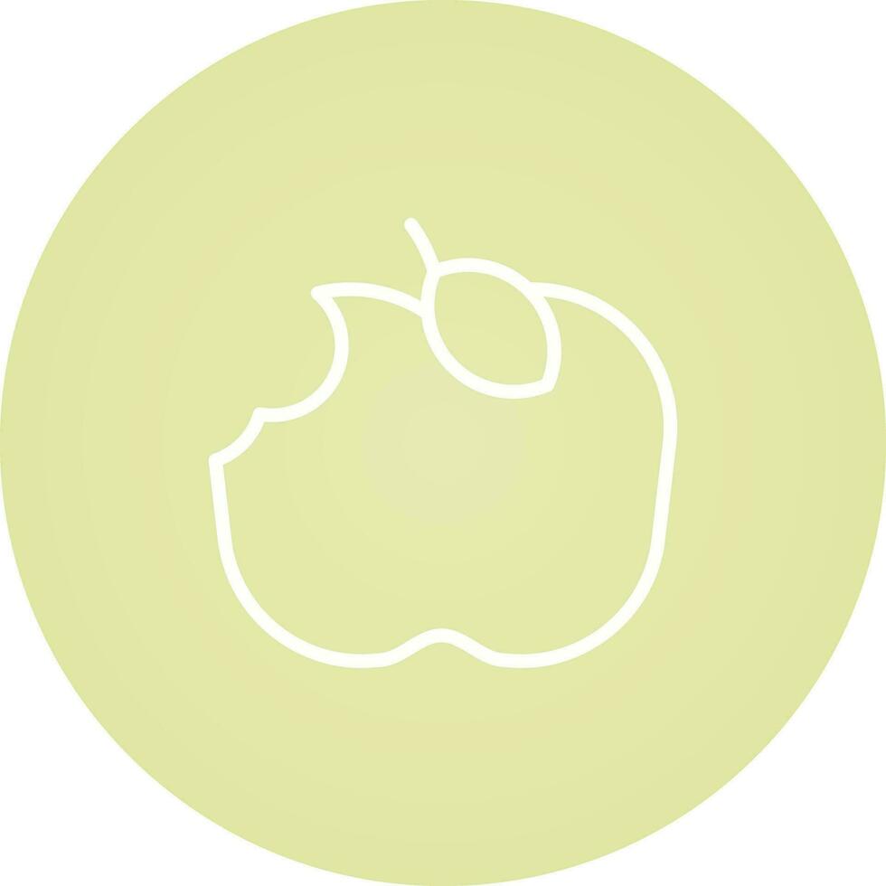 Apple Eaten Vector Icon