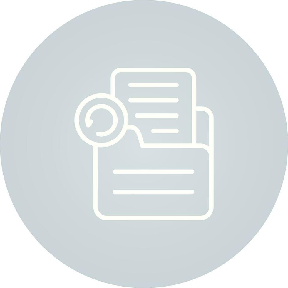 Document Undo Vector Icon