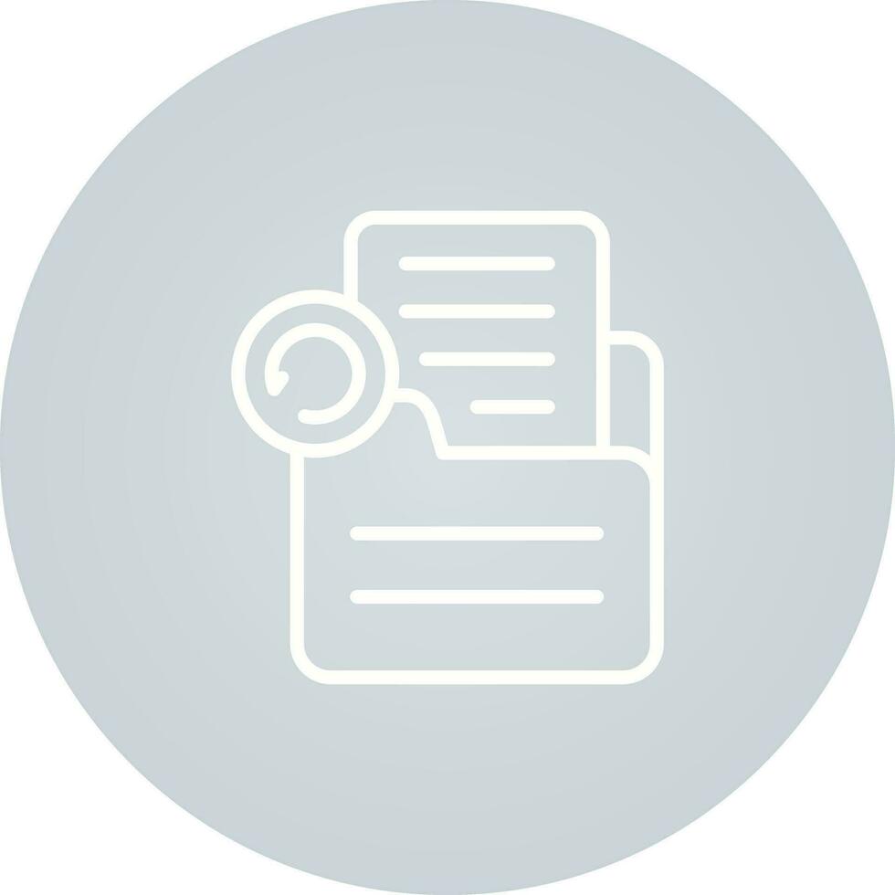 Document Undo Vector Icon