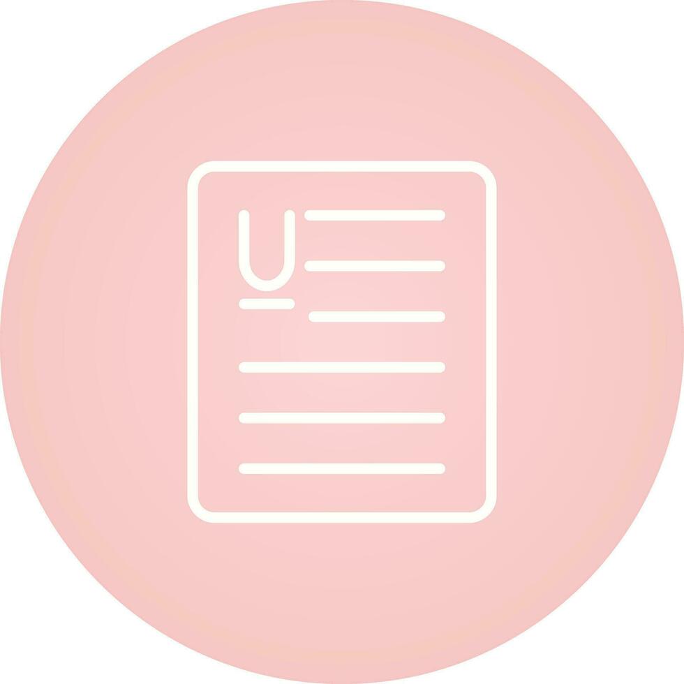 Document Underline Vector Icon