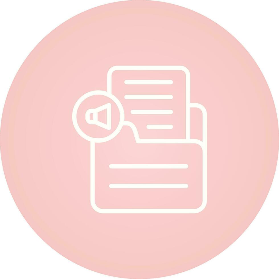 Document Insert Audio Vector Icon
