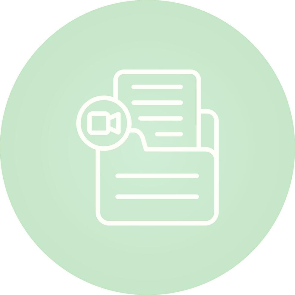 Document Insert Video Vector Icon