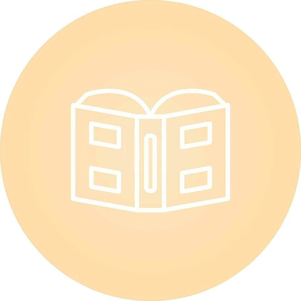 icono de vector de libro abierto